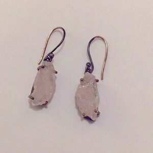 Raw Kunzite Crystal Earrings